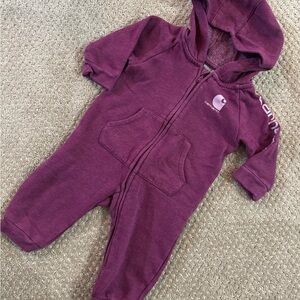 Carhartt Plum Hooded Kids Footie
